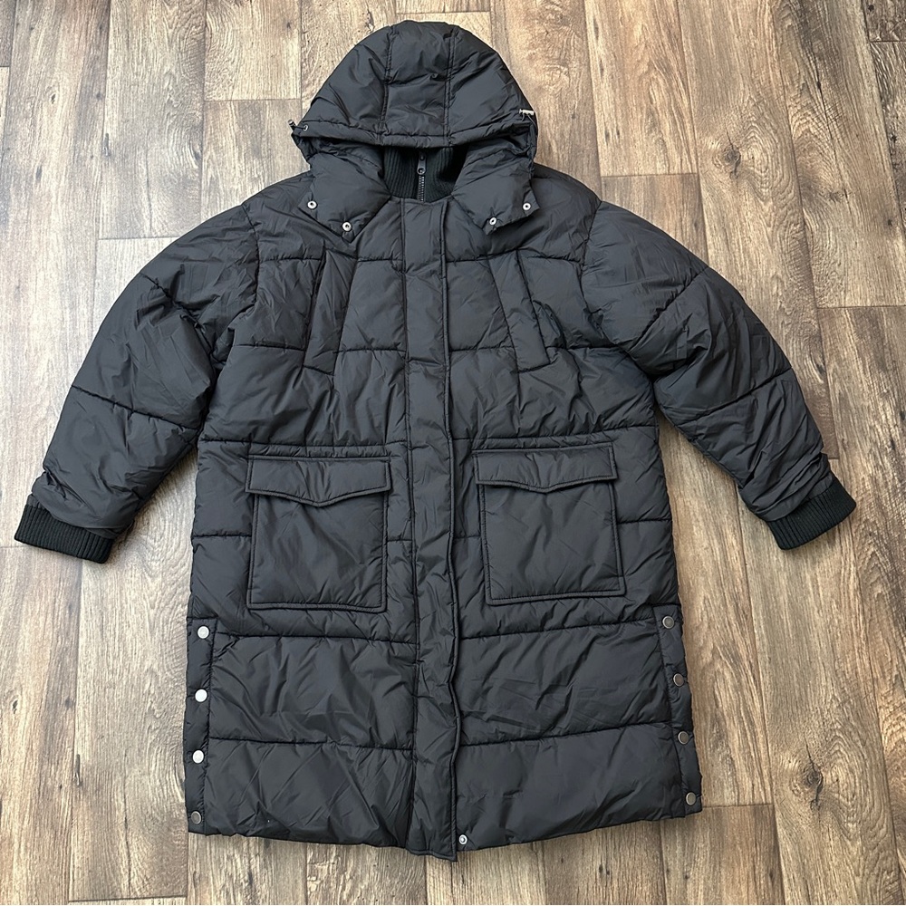 Arizona Jean Co Heavyweight Womens Juniors Puffer Jacket Women’s Size XXL Black